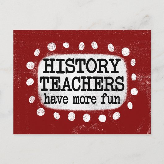 Carte postale pour professeurs d'histoire ont plus (Devant)