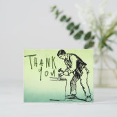 Carte Postale Pour remercier un charpentier (Debout devant)