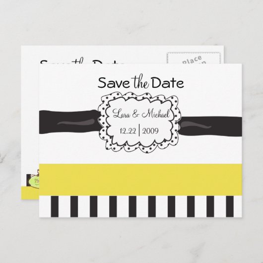 Carte postale pour réserver la date (Devant / Derrière)