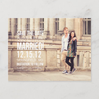 Carte postale pour réserver la date