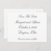 Carte postale pour Sauvegarder la Date (Devant / Derrière)