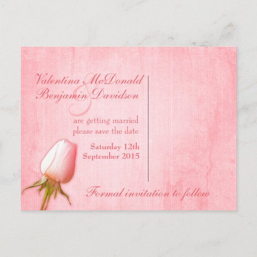 Carte postale pour sauvegarder la date avec un seu (Dos)