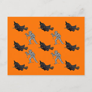 Carte postale pour sorcière et maman Motif Hallowe