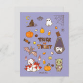 Carte postale pour thème Halloween (Devant / Derrière)