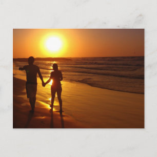 Carte Postale Pour toujours, dans le coucher du soleil