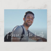 Carte Postale Pour toujours dans nos coeurs Merci funéraire funé (Devant)