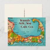 Carte postale pour touristes de Cape Cod (Devant / Derrière)