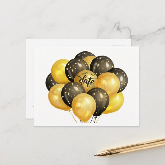 Carte postale pour toutes occasions Save the Date (Devant/Arrière en situation)