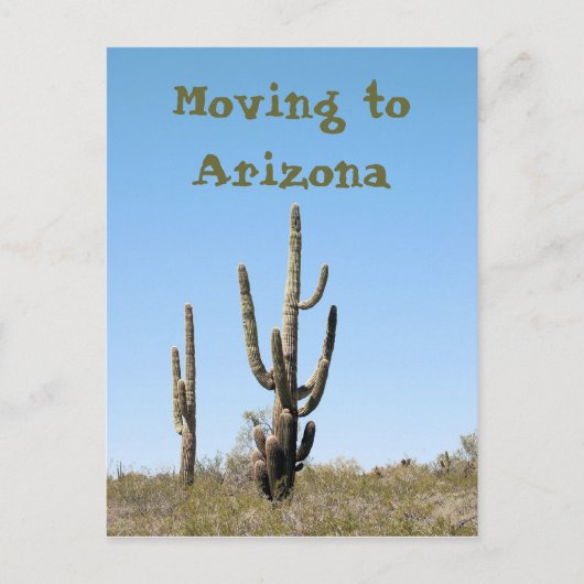 Carte postale pour un départ en Arizona (Devant)