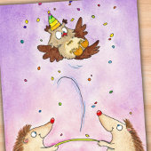 Carte postale pour un joyeux anniversaire de Tramp