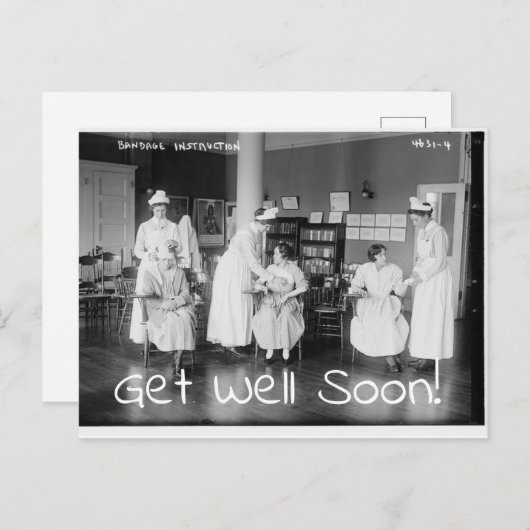 Carte postale pour un prompt rétablissement des in (Devant / Derrière)