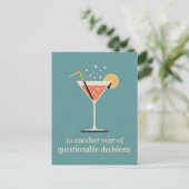Carte Postale Pour une autre année de décisions douteuses Design (Debout devant)