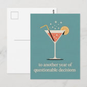 Carte Postale Pour une autre année de décisions douteuses Design (Devant / Derrière)