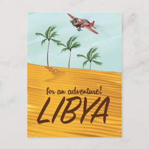 Carte Postale Pour une Aventure ! Affiche de voyage en Libye