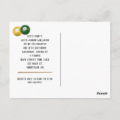 Carte postale pour une fête d'anniversaire de 16 a (Dos)