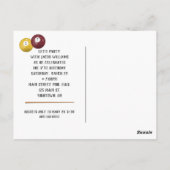 Carte postale pour une fête d'anniversaire des 17  (Dos)