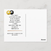 Carte postale pour une fête d'anniversaire des 18 (Dos)