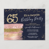Carte postale pour une fête surprise pour les 65 a (Devant)
