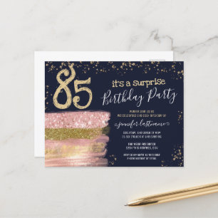 Carte postale pour une fête surprise pour les 85 a