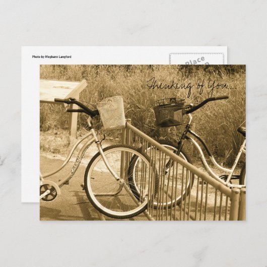 Carte postale pour vélos (Devant / Derrière)