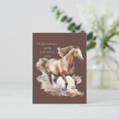 Carte Postale Pour voler sans ailes il suffit de faire un cheval (Debout devant)