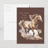 Carte Postale Pour voler sans ailes il suffit de faire un cheval (Devant / Derrière)