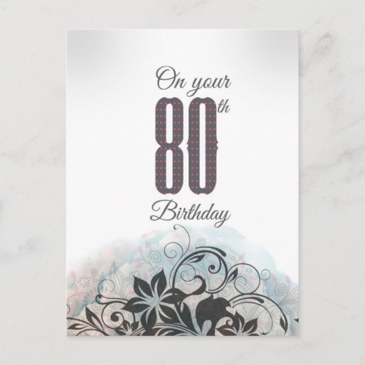 Carte Postale Pour vos 80 ans ! (Devant)