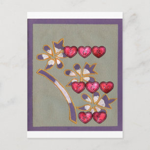 Carte Postale Pour Vous De Moi : Beau Coeurs Floraux Design