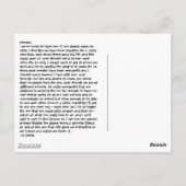 Carte Postale pour Yosuke (Dos)