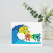 Carte Postale pourcentage de surf (Debout devant)
