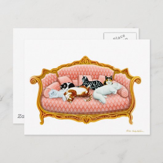 Carte postale Pourcentage Feline (Devant / Derrière)