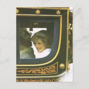 Carte Postale Pourcentage vintage, Queen et Diana