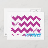 Carte Postale Pourpre 3 de zigzag (Devant / Derrière)