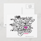 Carte Postale Pourpre de graffiti (Devant / Derrière)