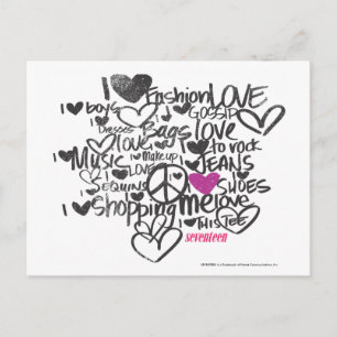 Carte Postale Pourpre de graffiti