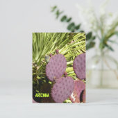 Carte postale pourpre de l'Arizona de cactus (Debout devant)