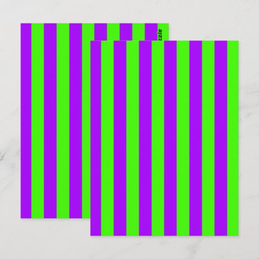 Carte Postale Pourpre Psychédélique Électrique Et Vert Arlequin (Devant / Derrière)