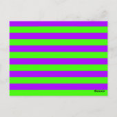 Carte Postale Pourpre Psychédélique Électrique Et Vert Arlequin (Dos)