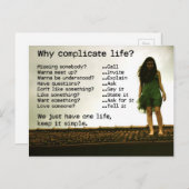 Carte Postale Pourquoi compliquer le devis (Devant / Derrière)