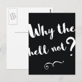 Carte Postale pourquoi diable pas ? Impression d'un devis motivé (Devant / Derrière)