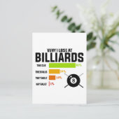 Carte Postale Pourquoi je perds à Billiards (Debout devant)