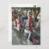 Carte Postale Pourquoi la LANGUE ? ... 3 Ghouls thaïlandais (Devant / Derrière)