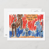 Carte Postale Pourquoi les chats devraient porter des pantalons (Devant / Derrière)