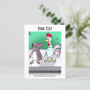 Carte Postale Pourquoi les écureuils traversent-ils les routes C