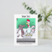 Carte Postale Pourquoi les écureuils traversent-ils les routes C (Debout devant)