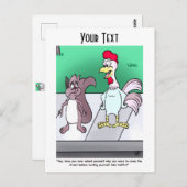 Carte Postale Pourquoi les écureuils traversent-ils les routes C (Devant / Derrière)