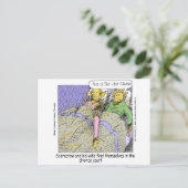Carte Postale Pourquoi les épouvantails divorcent drôle (Debout devant)