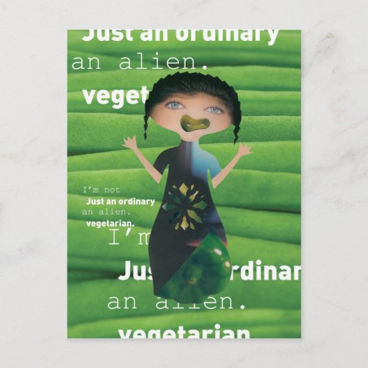 Carte Postale Pourquoi pas végétarien (Devant)