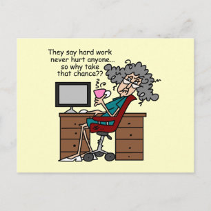 Carte Postale Pourquoi un Humour de travail difficile