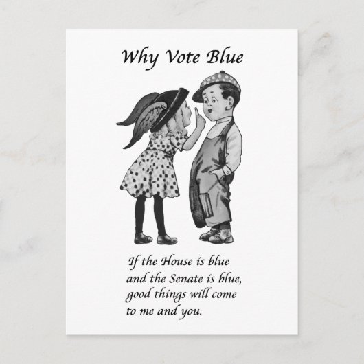 Carte Postale Pourquoi voter bleu en 2026 (Devant)